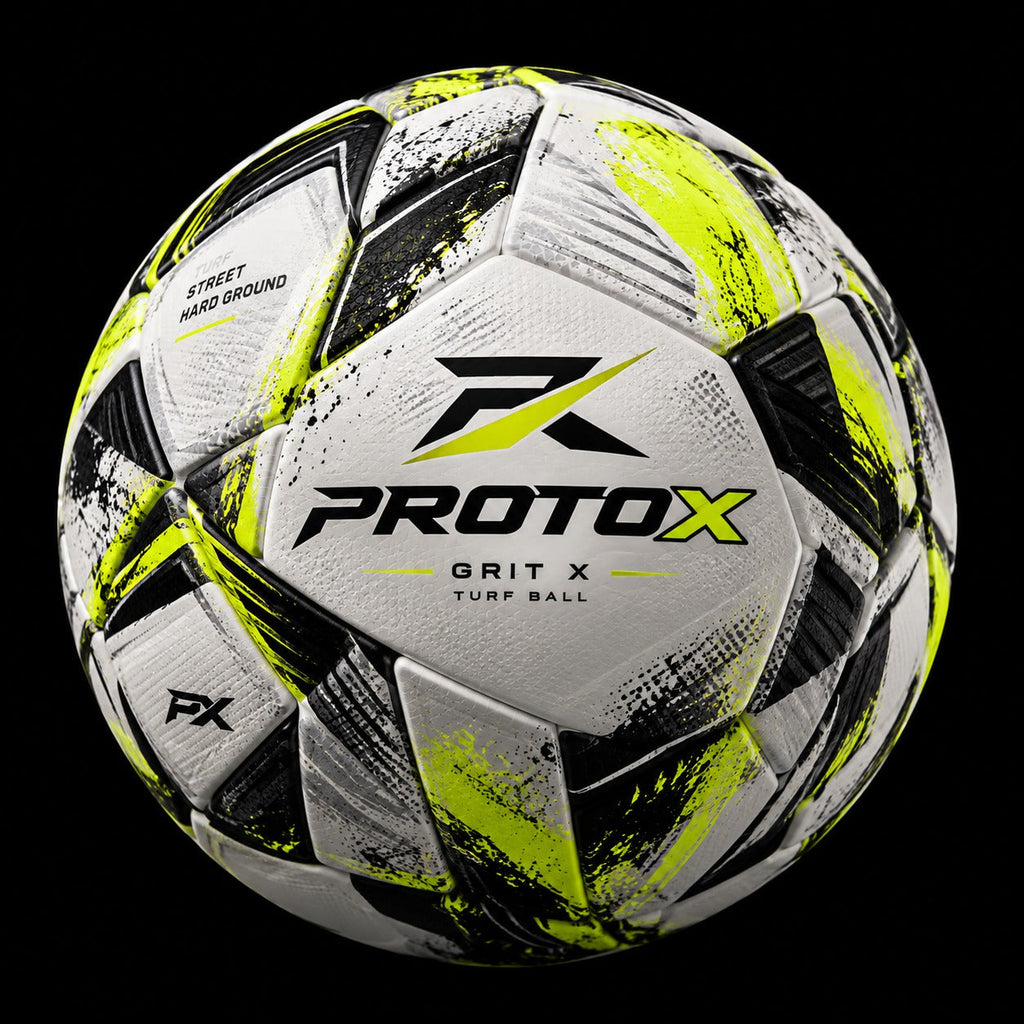 PROTOX GRIT X turf football, white with distressed black and lime graphics