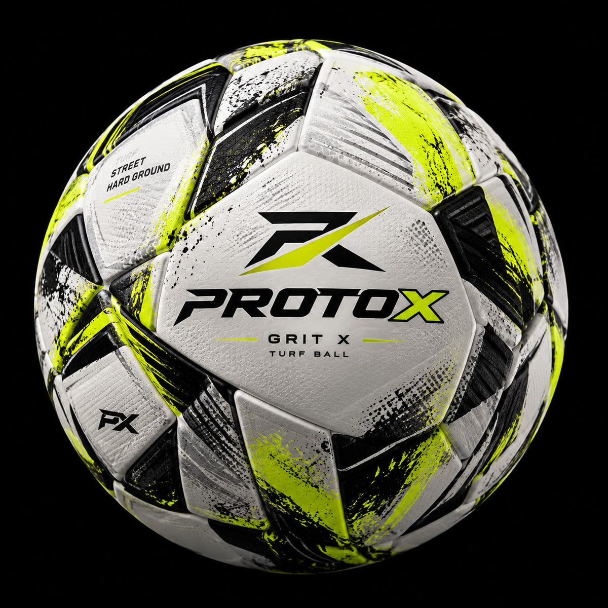 PROTOX GRIT X turf football, white with distressed black and lime graphics