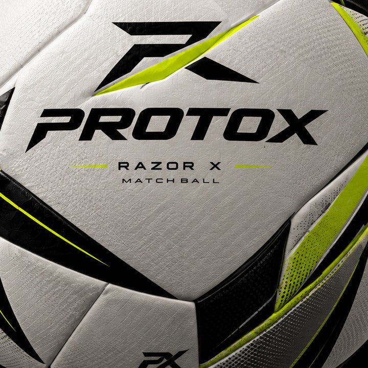 Close-up of the RAZOR X panel showing the PROTOX logo and textured outer