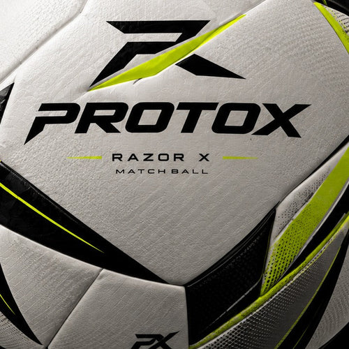Close-up of the RAZOR X panel showing the PROTOX logo and textured outer